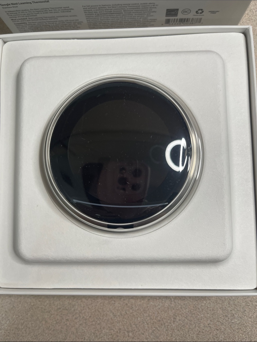 Google Nest Learning Thermostat 3rd Gen Stainless Steel Smart WiFi Open Complete - Picture 4 of 6